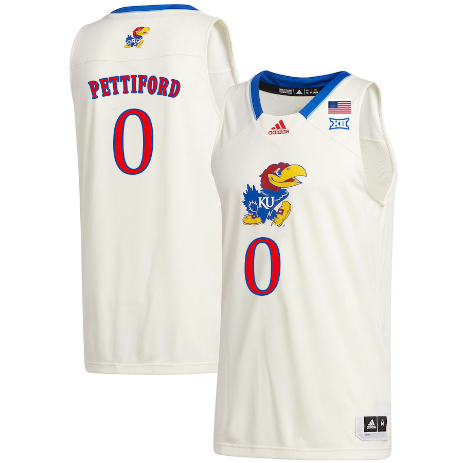 Men #0 Bobby Pettiford Kansas Jayhawks College Basketball Jerseys Sale-Cream - Click Image to Close